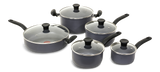 Hard Titanium Cookware Set, Non-stick, Dishwasher & Oven Safe, Grey, 10-pc G4Q1 - product image 1