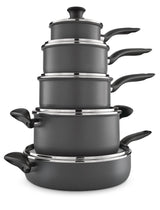 Hard Titanium Cookware Set, Non-stick, Dishwasher & Oven Safe, Grey, 10-pc G4Q1 - product image 2