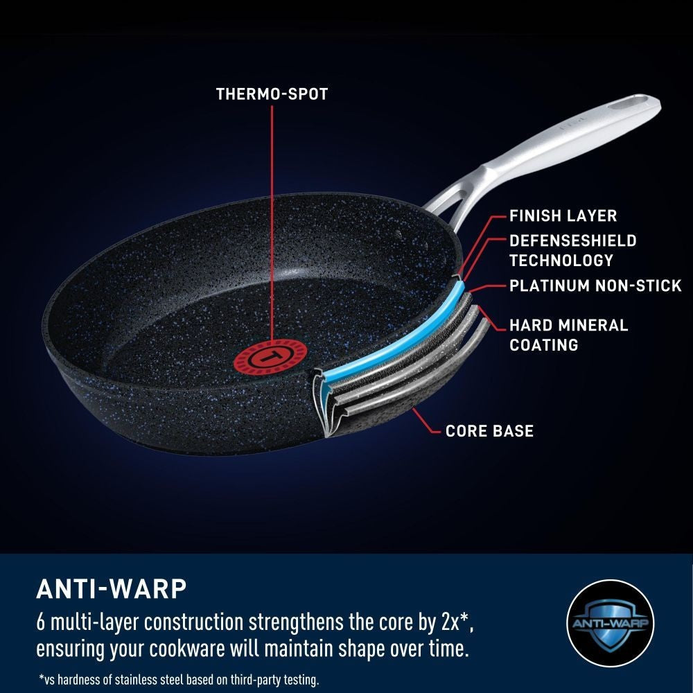 StoneShield 10-pc Cookware Set with DefenseShield Technology, 6-Multilayer Construction, Induction Safe R8F5 - product image 7