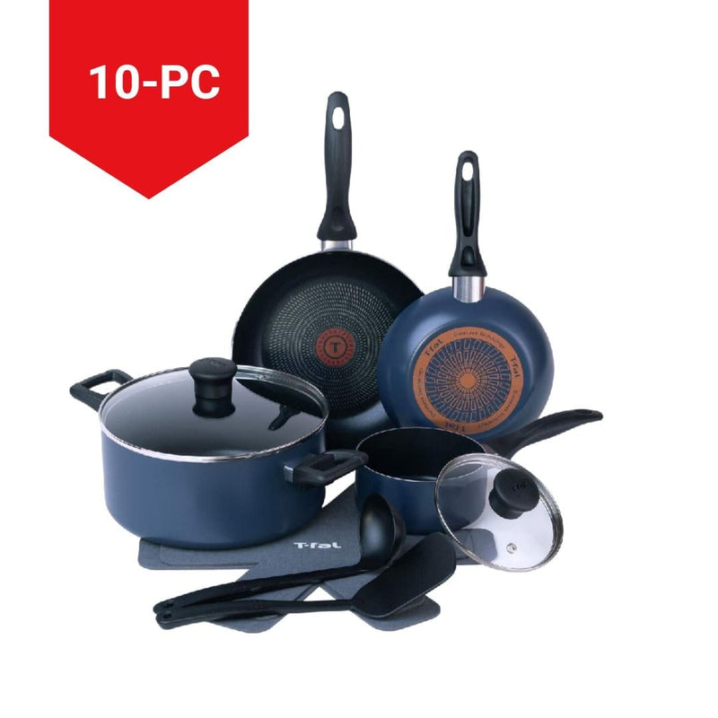 Viva Aluminum Non-Stick Cookware Set, Blue, 10-pc V4R6