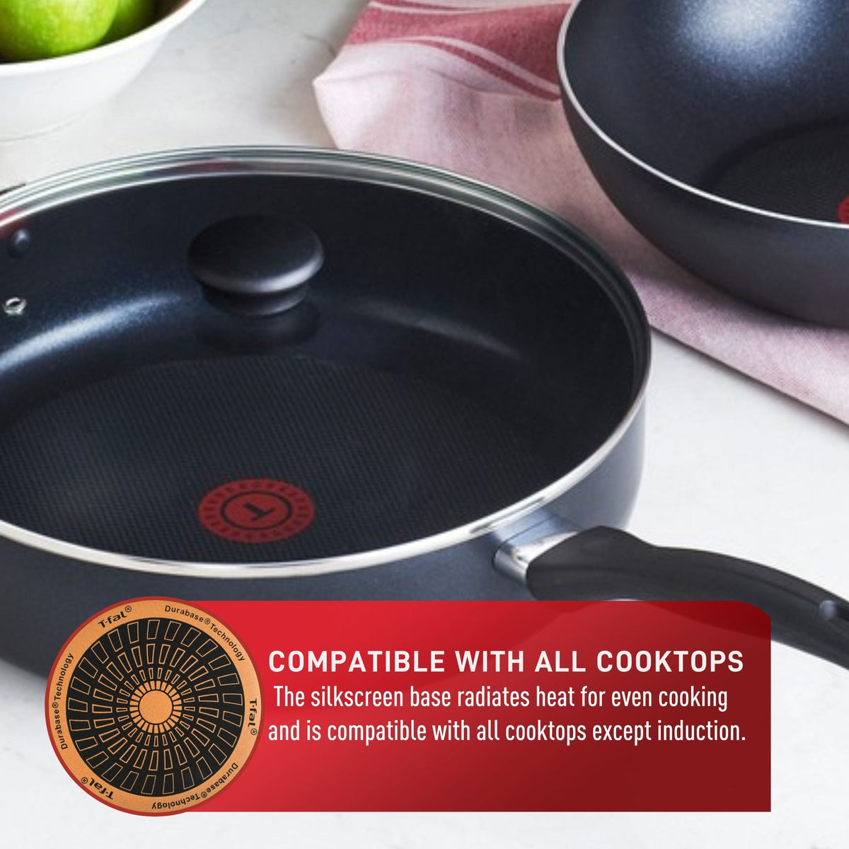 Viva Non-Stick Cookware Set, Black, 9-pc T6I7 - product image 5