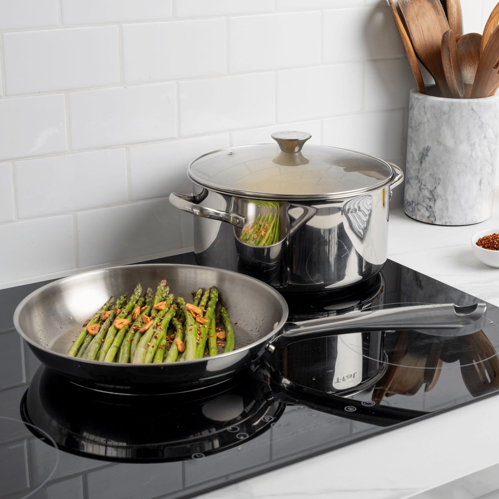 Viva Stainless Steel Cookware Set, Dishwasher & Oven Safe, Pots and Pans Set, 10-pc Z7Z9 - product image 6