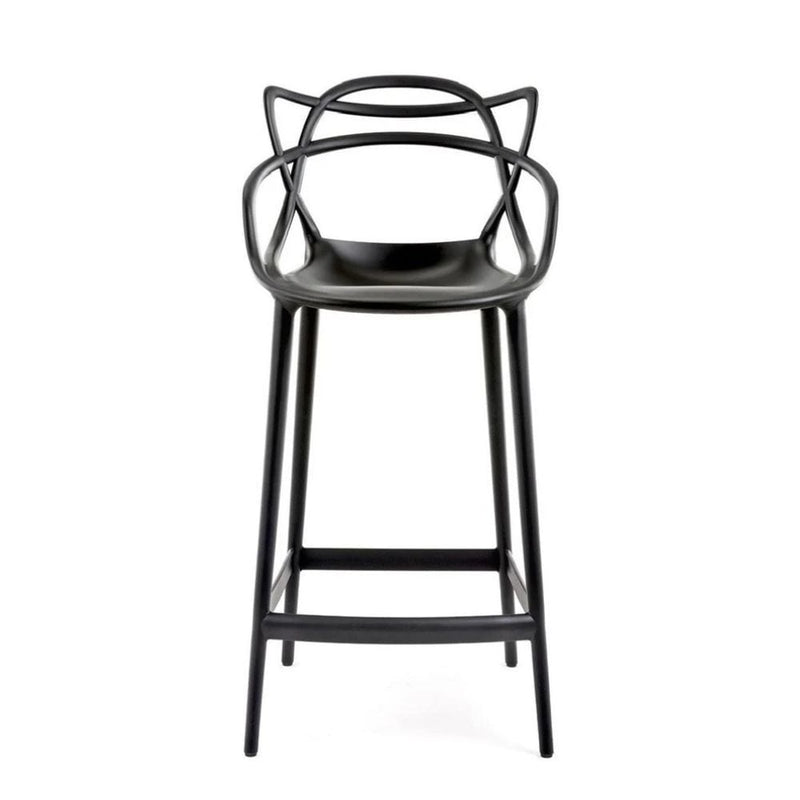 Me Home Black Molded Polypropylene Keeper Stool K5L5