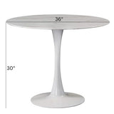 Me Home Leo Faux Marble Dining Table Tulip Base W0Q6 - product image 5