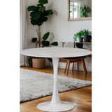 Me Home Leo Faux Marble Dining Table Tulip Base W0Q6 - product image 6