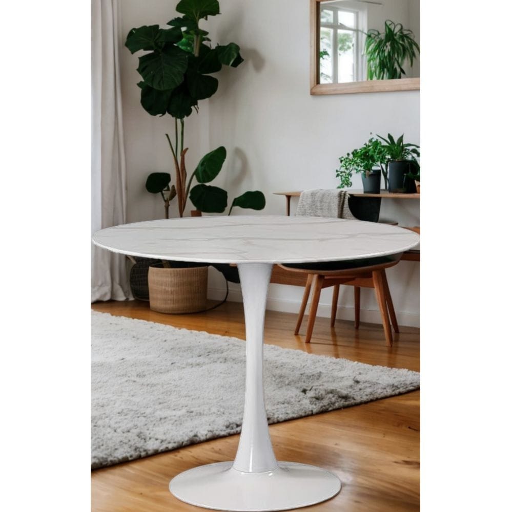 Me Home Leo Faux Marble Dining Table Tulip Base W0Q6 - product image 6
