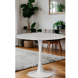 Me Home Leo Faux Marble Dining Table Tulip Base W0Q6 - product image 7