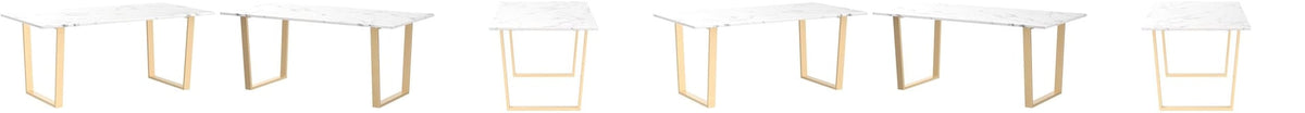 Me Home Rectangle Faux Marble Dining Table J6O6 - product image 4