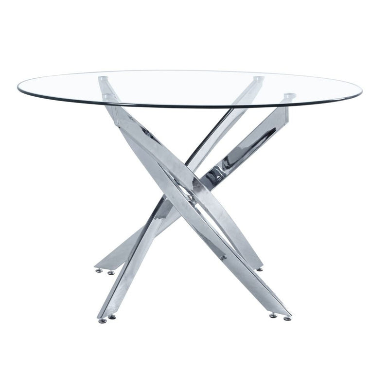 Me Home Star Glass Round Dining Table E5N0