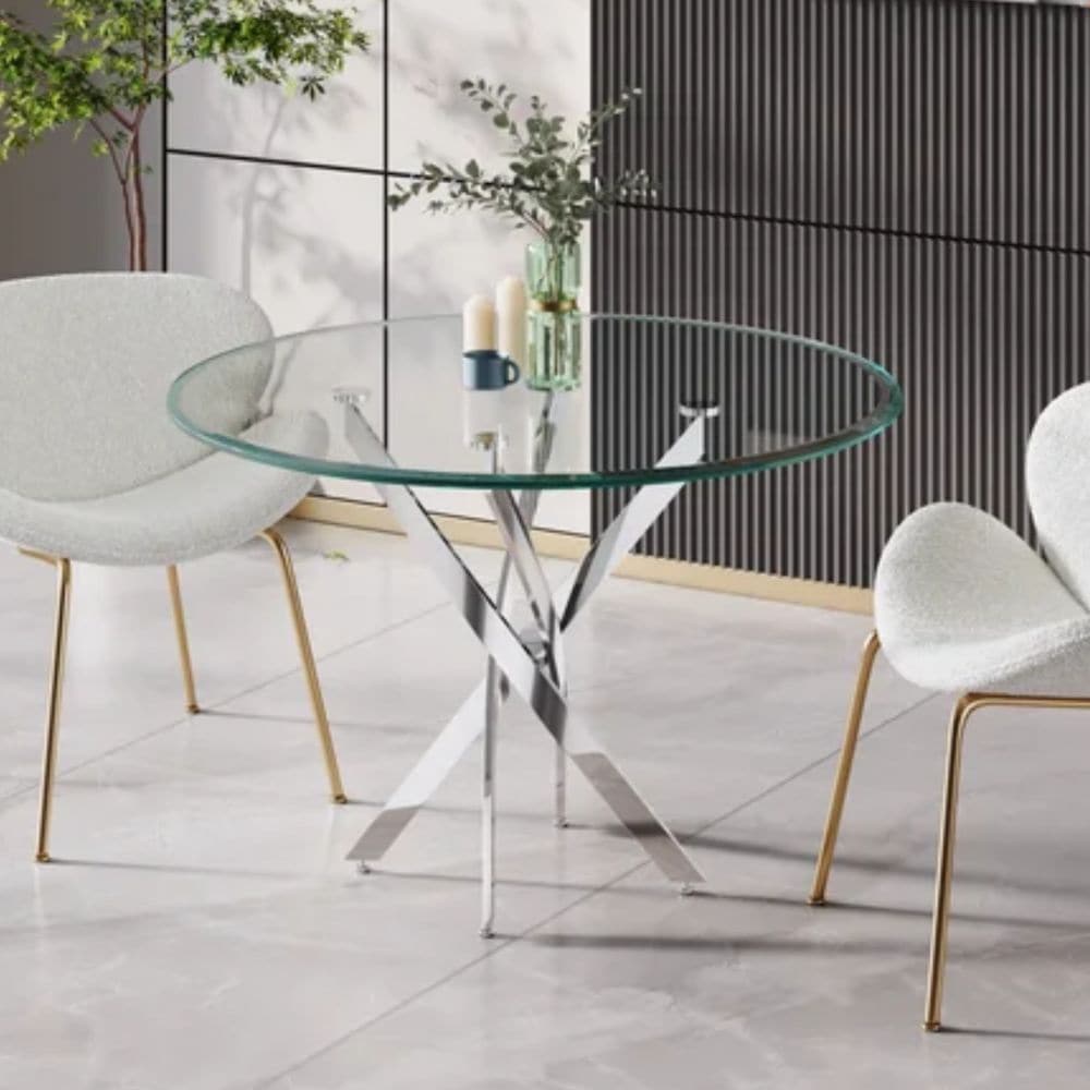 Me Home Star Glass Round Dining Table M8G8 - product image 6