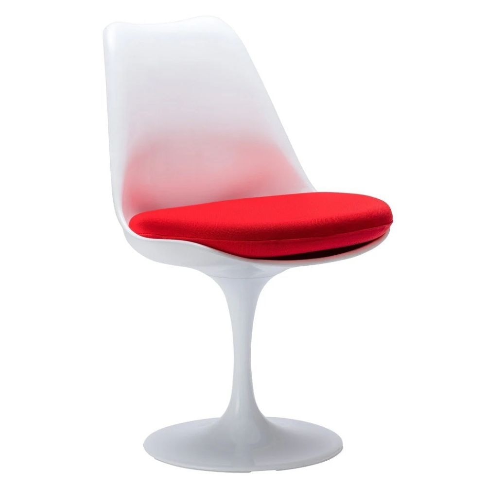 Me Home Tulip Chair Armless Chair, Fiberglass, Red A6B1 - product image 2