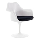 Me Home Tulip Chair with Arm, Fiberglass, Black P3L5 - product image 1