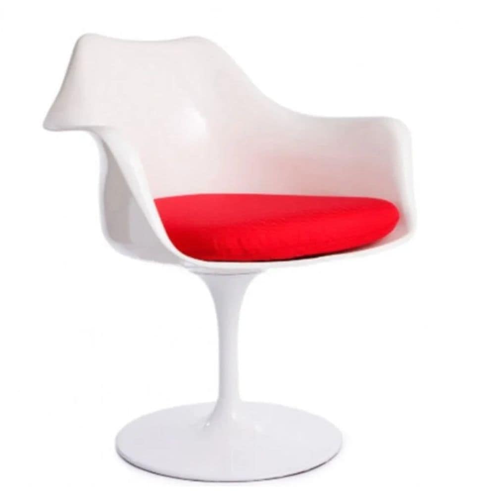 Me Home Tulip Chair with Arm, Fiberglass, Red S0L1 - product image 1