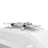 SnowPack Stainless Steel Roof Top Mount Ski/Snowboard Rack, Medium, Black, 2-pc F2F0 - product image 3