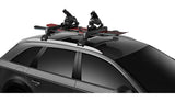 SnowPack Stainless Steel Roof Top Mount Ski/Snowboard Rack, Medium, Black, 2-pc X1V6 - product image 4