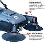 Commercial Push Sweeper & Hard Floor Cleaner, 38-in U6F7 - product image 5
