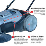 Commercial Push Sweeper & Hard Floor Cleaner, 38-in U6F7 - product image 6