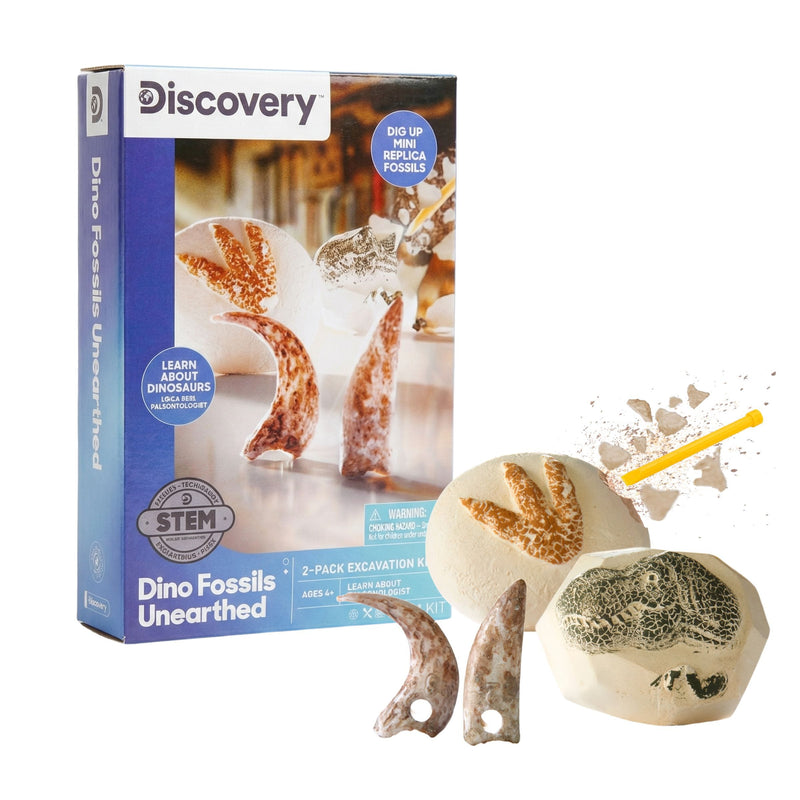 Toy Excavation Kit Mini Unearthed Dino Fossils 2pc I2Q5