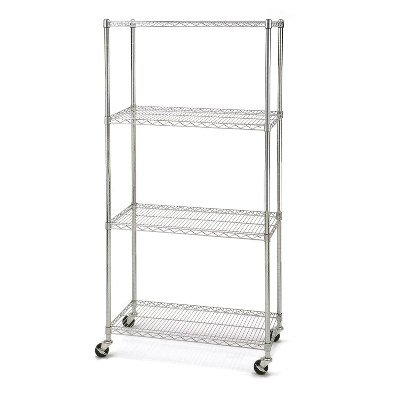 Classic 4-Tier NSF Shelving, 36-in x 18-in x 72-in, Chrome U1S9