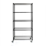 Classics 5-Tier NSF Steel Shelving, 36-in x 18-in x 72-in, Black Q5K6 - product image 1