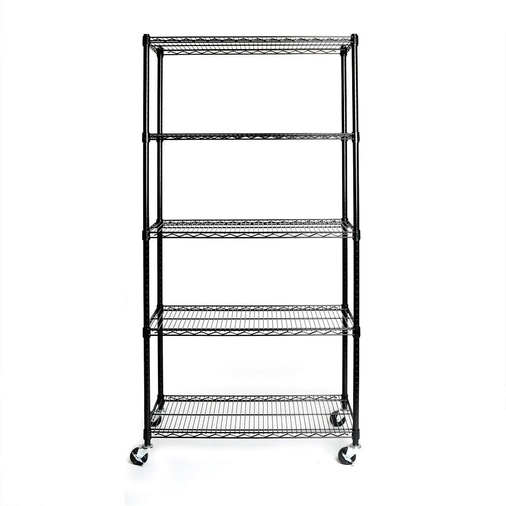 Classics 5-Tier NSF Steel Shelving, 36-in x 18-in x 72-in, Black Q5K6 - product image 1