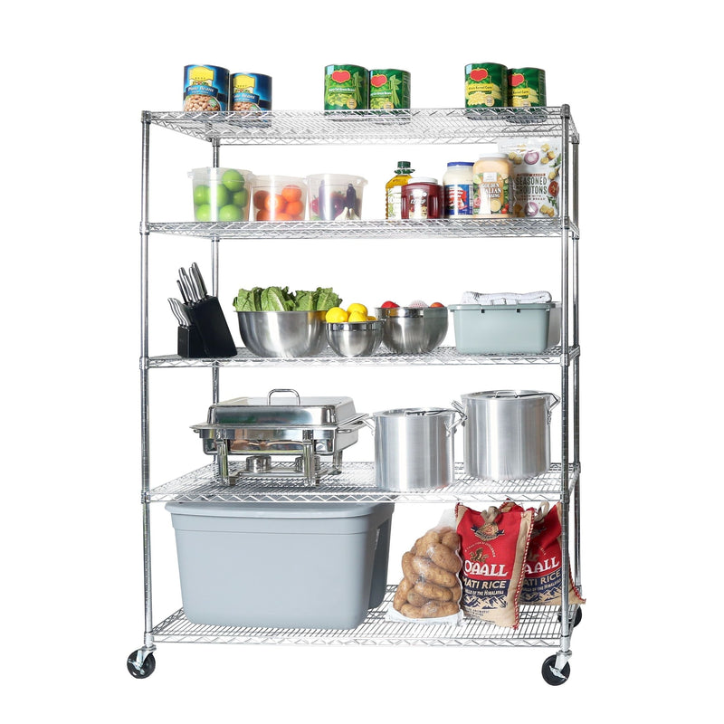 Classics 5-Tier Steel Shelving Rack, 60-in x 24-in x 72-in V9J6