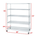Classics 5-Tier Steel Shelving Rack, 60-in x 24-in x 72-in V9J6 - product image 3
