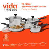 Everyday Series Premium Stainless Steel Cookware Set, Dishwasher & Oven-Safe, 10-pc J2Y8 - product image 7