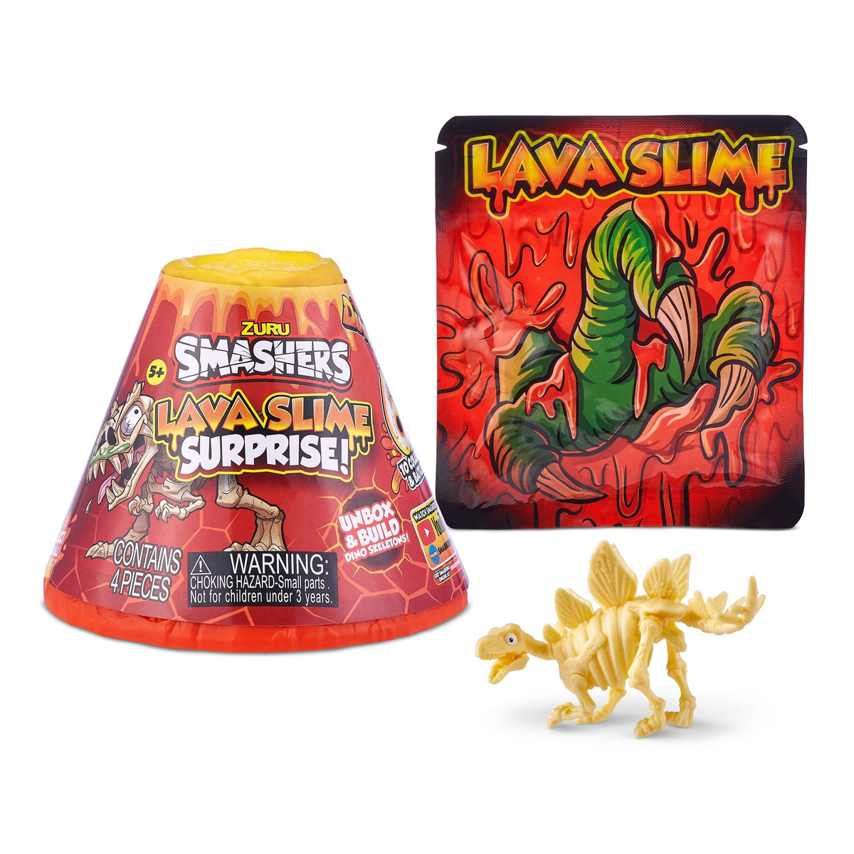 Lava Slime with Dinosaur Toy Favour, Multi-Coloured, 4-pk, Ages 5+, for Arts & Crafts/Birthday Favour K8F7 - product image 2