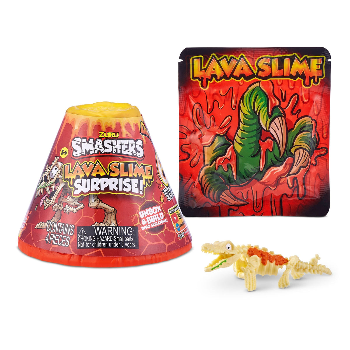 Lava Slime with Dinosaur Toy Favour, Multi-Coloured, 4-pk, Ages 5+, for Arts & Crafts/Birthday Favour K8F7 - product image 4