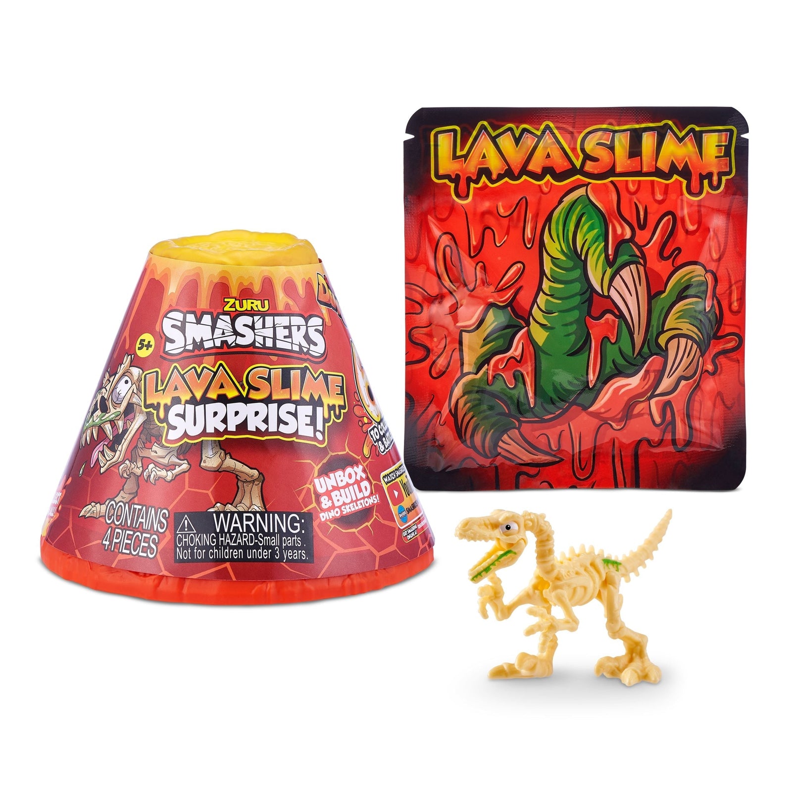 Lava Slime with Dinosaur Toy Favour, Multi-Coloured, 4-pk, Ages 5+, for Arts & Crafts/Birthday Favour K8F7 - product image 5