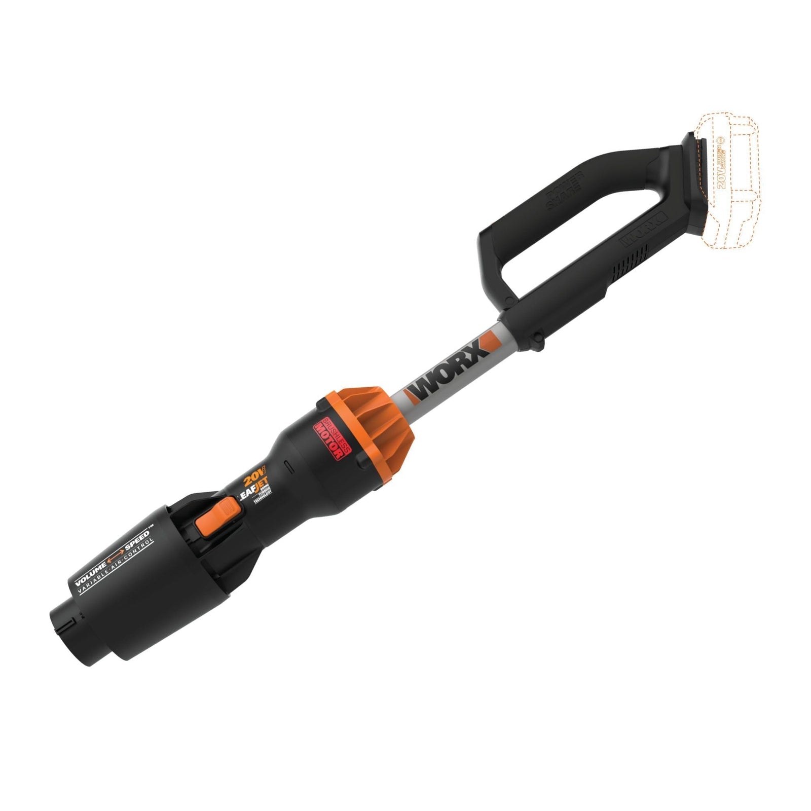 WG543.9 Nitro 20V Power Share Cordless LeafJet Blower with Brushless Motor, Tool Only Q4G0 - product image 7