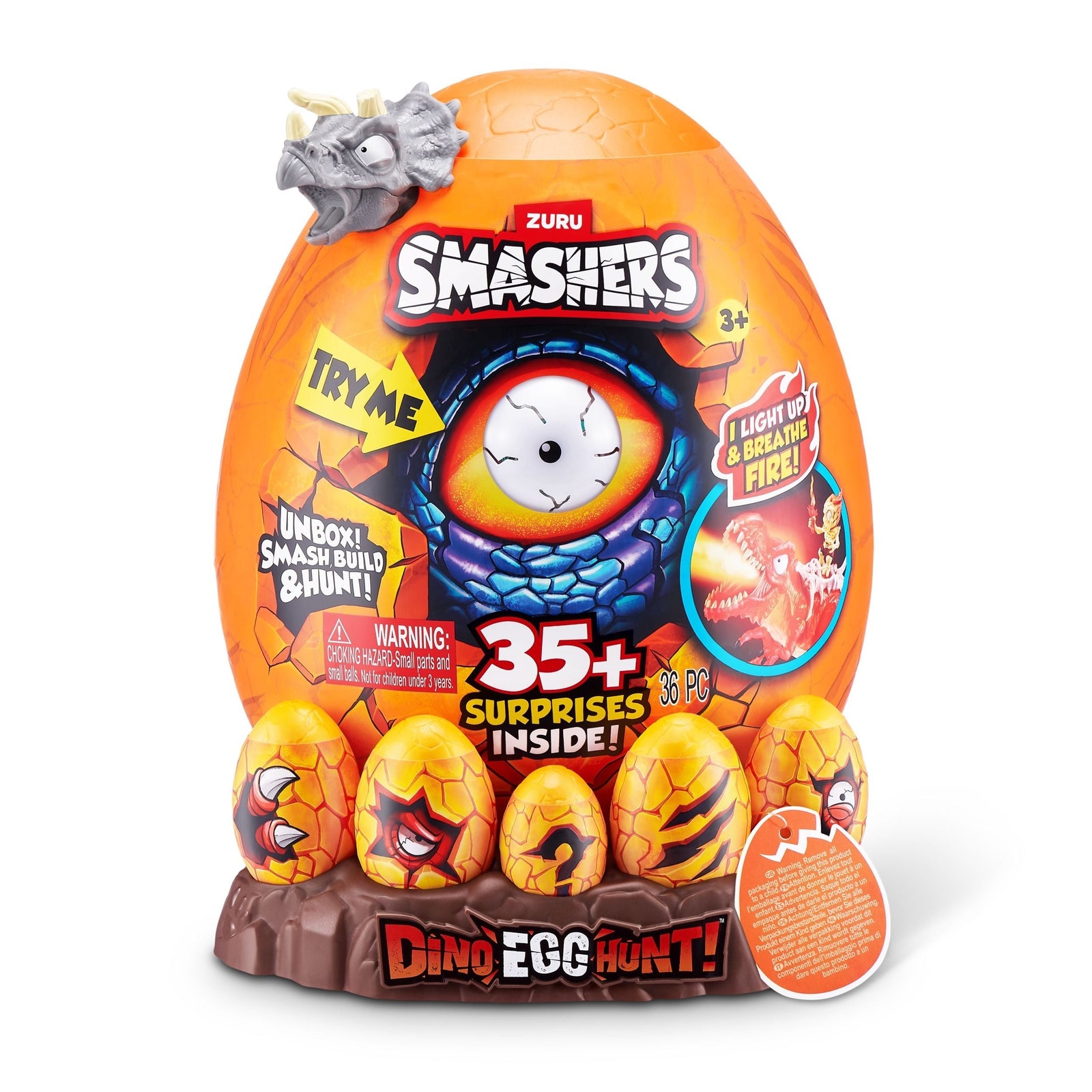 Smashers Dino Egg Hunt Mystery Playset Capsule for Ages 3+, Assorted Figures G9C6 - product image 1